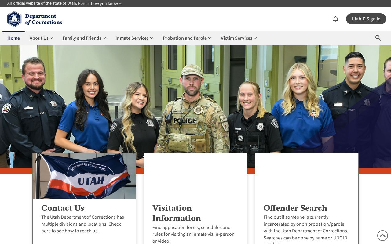 Utah Department of Corrections source for statewide released inmate records